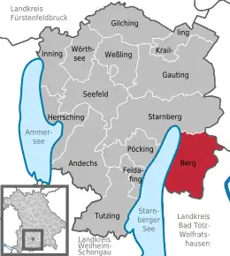 Poziția localității Berg