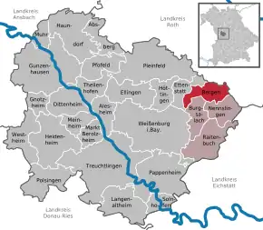 Poziția localității Bergen