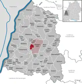 Poziția localității Berghaupten