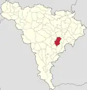 Localizarea în cadrul județului