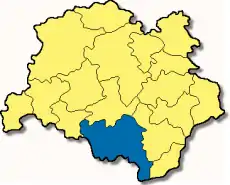 Poziția  Bergkirchen pe harta districtului Dachau