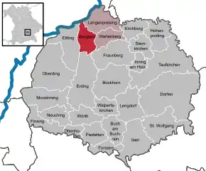 Poziția localității Berglern