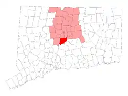 Localizare în Hartford County, Connecticut