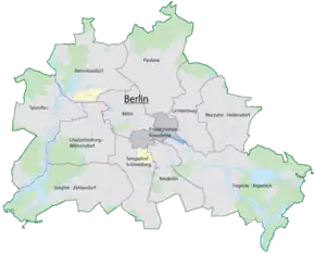 Poziția localității Sector Friedrichshain-Kreuzberg