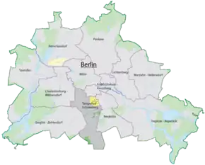 Poziția localității Sector Tempelhof-Schöneberg