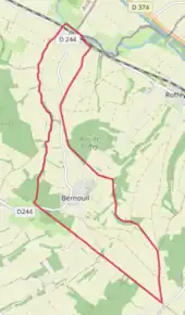 Poziția localității Bernouil