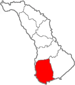 Poziția localității Ținutul Ismail