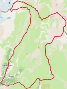 Poziția localității Besse