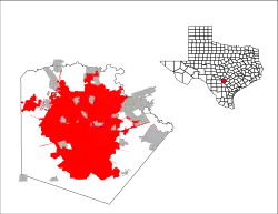Localizare în statul Texas
