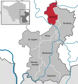 Poziția localității Bexbach