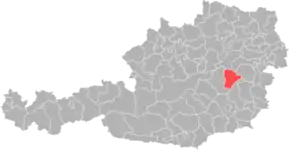 Poziția localității Districtul Mürzzuschlag