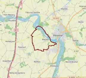 Poziția localității Biaches