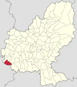 Localizare în cadrul județului