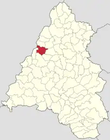 Localizare în cadrul județului