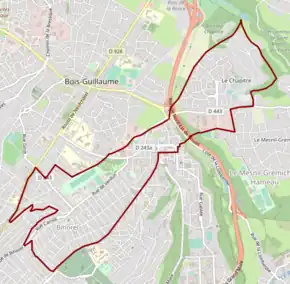 Poziția localității Bihorel