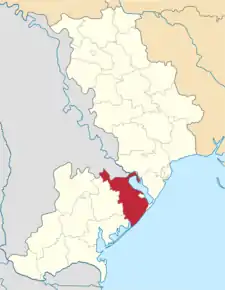 Harta administrativă a raionului