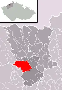 Poziția localității Bílina