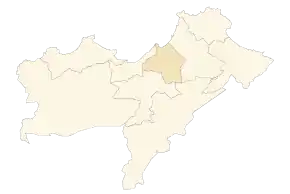 Localizarea districtului în cadrul provinciei