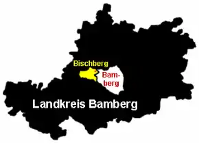 Poziția  Bischberg pe harta districtului Bamberg