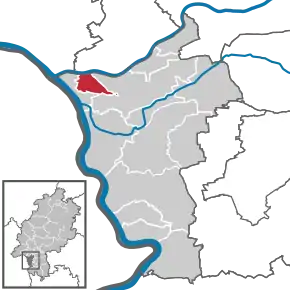 Poziția localității Bischofsheim (Mainspitze)