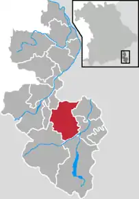 Poziția  Bischofswiesen pe harta districtului Berchtesgadener Land