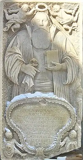 Biserica luterană (veche piatră de mormânt)