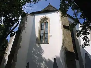 Absida vechiului altar al bisericii reformate (calvină) din Huedin, inițial biserică romano-catolică