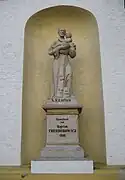Statuia Sfântului Caietan, aflată în nișa din dreapta intrării principale în biserică, donată de Kajetan Theodorowicz în 1861