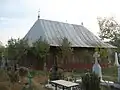 Biserica de lemn văzută de pe latura de nord-est
