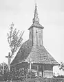 Biserica de lemn, aşa cum arăta în perioada interbelică