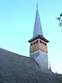 Turnul bisericii văzut din nord-est