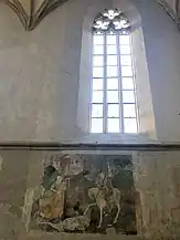 Sfântul Gheorghe în luptă cu balaurul, peretele de nord, capătul estic, autor necunoscut (sfârșit de secol XV)