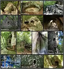 LăcașuriDispunerea geografică a vestigiilor rupestre în arealul Munților și Subcarpaților Buzăului