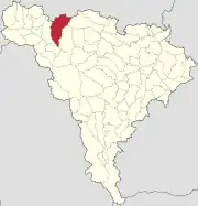 Localizarea în cadrul județului