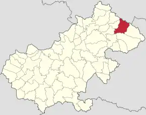 Localizare în cadrul județului