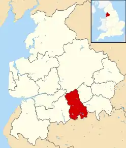 Poziția localității Borough of Blackburn with Darwen