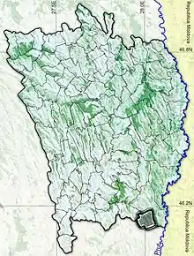 Amplasarea în cadrul județului