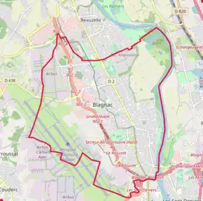 Poziția localității Blagnac