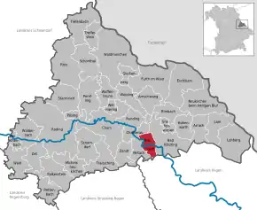 Poziția localității Blaibach