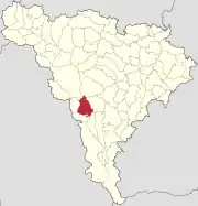 Localizarea în cadrul județului