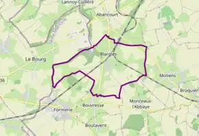 Poziția localității Blargies