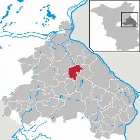 Poziția  Bliesdorf pe harta districtului Märkisch-Oderland
