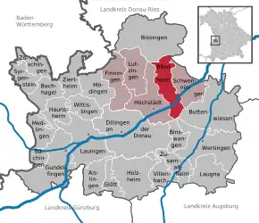 Poziția localității Blindheim