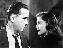 Bogart and Bacall, gazing at each other