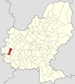 Localizare în cadrul județului