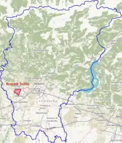 Poziția localității Bonate Sotto