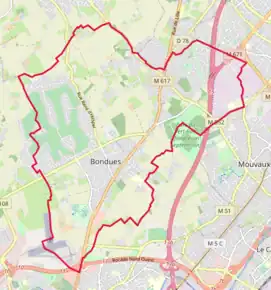 Poziția localității Bondues