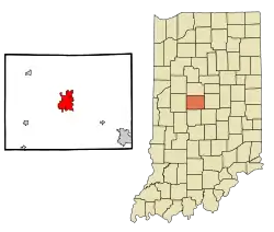 Location in the state of Indiana