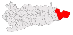 Amplasarea în cadrul județului