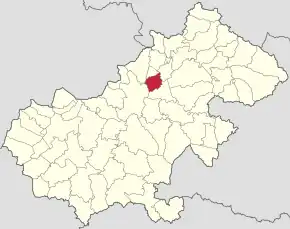 Localizare în cadrul județului